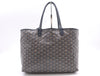 GOYARD Coated Canvas x Leather Saint Louis PM AMA LOUIS PM Tote Bag Black Tote Bag