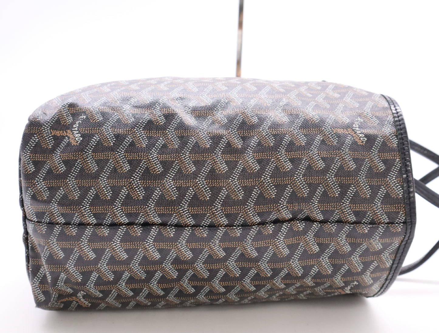 GOYARD Coated Canvas x Leather Saint Louis PM AMA LOUIS PM Tote Bag Black Tote Bag