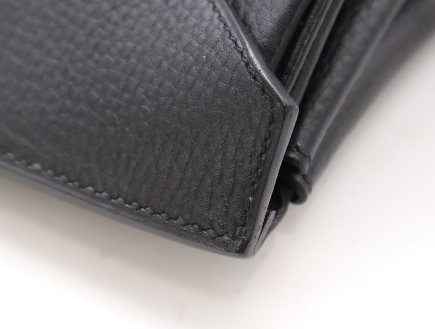 HERMES Taurillon Clemence B Stamped Birkin 35 Black Handbag with Dust Bag