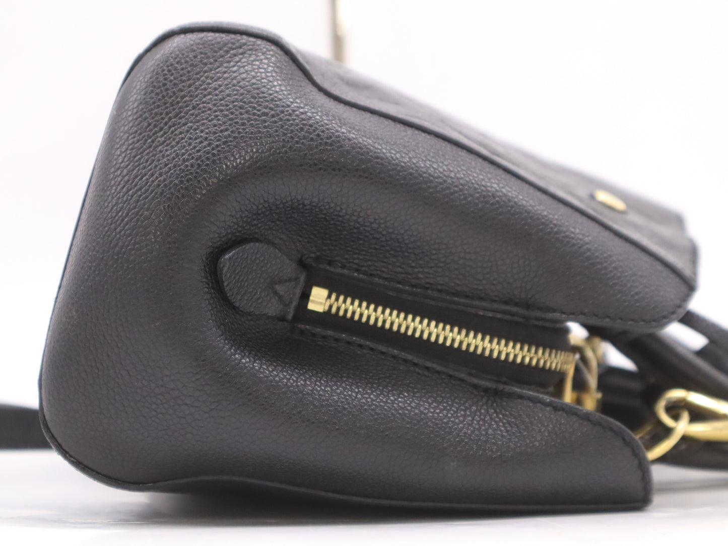 LOUIS VUITTON M41053 Monogram Empreinte Montaigne BB Noir Handbag with RFID Response Verified, SP3187