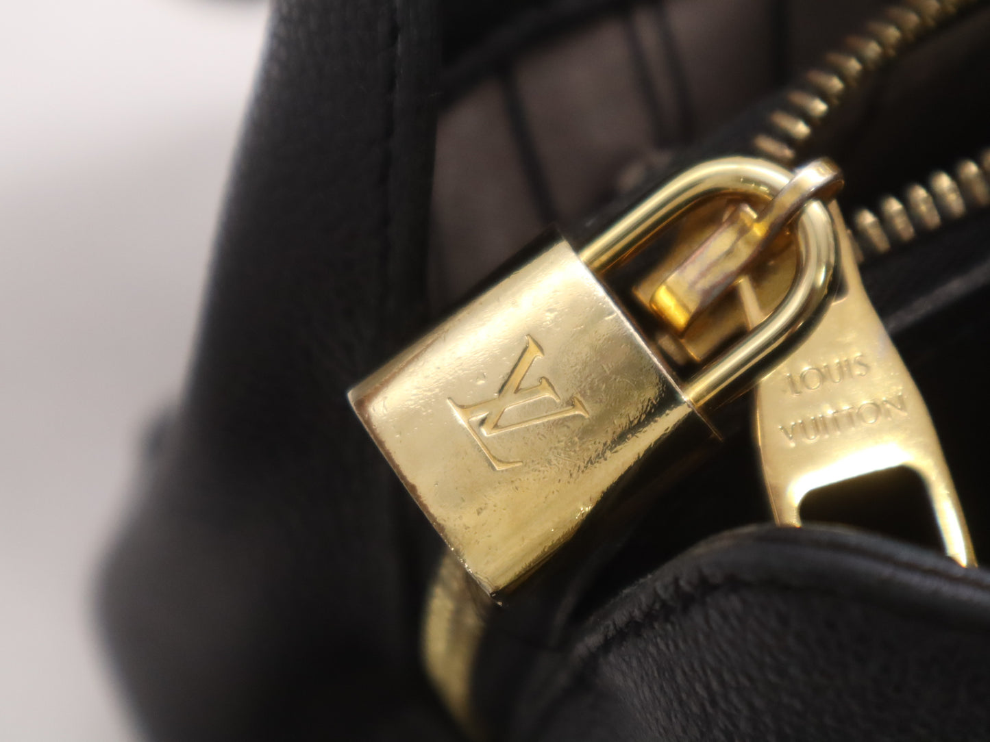 LOUIS VUITTON M41053 Monogram Empreinte Montaigne BB Noir Handbag with RFID Response Verified, SP3187