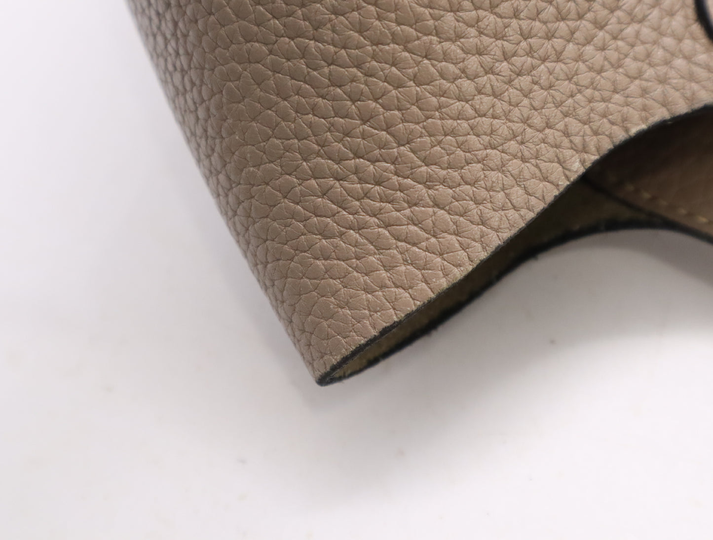 HERMES Picotin Lock PM □N Stamp 2010 Taurillon Etoupe Silver Hardware Handbag with Padlock