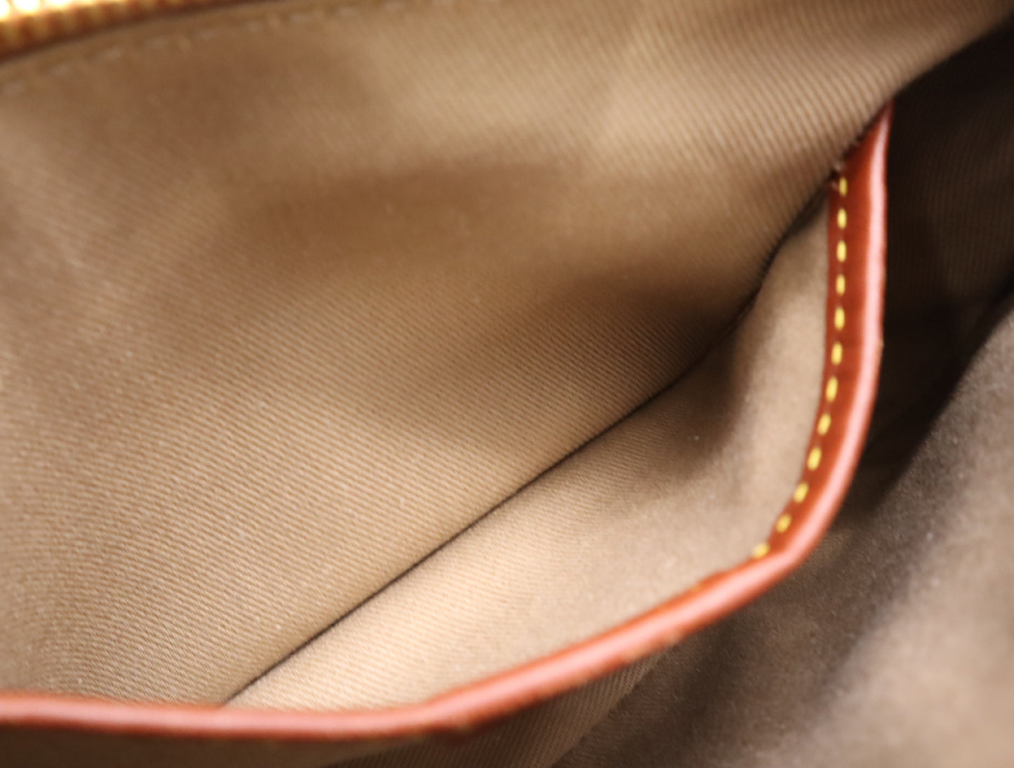 CELINE YS00/14 Macadam Mini Shoulder Bag in Beige and Brown Canvas and Leather, Includes Dust Bag