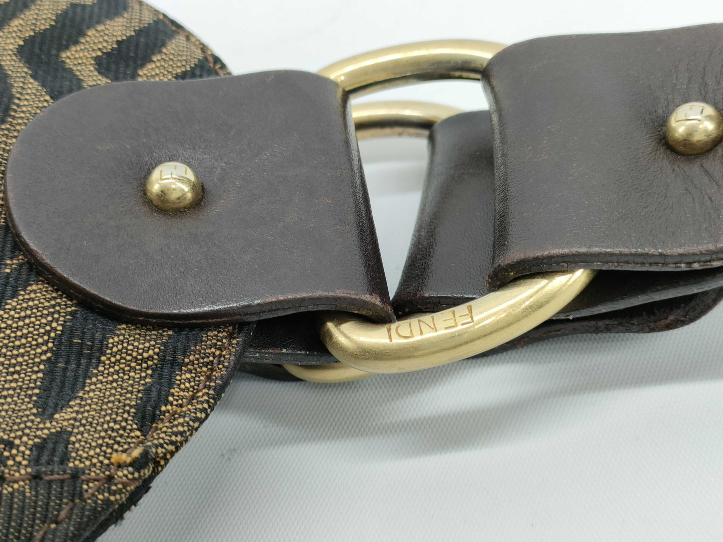 FENDI Zucca pattern zebra Zucca tote bag handbag