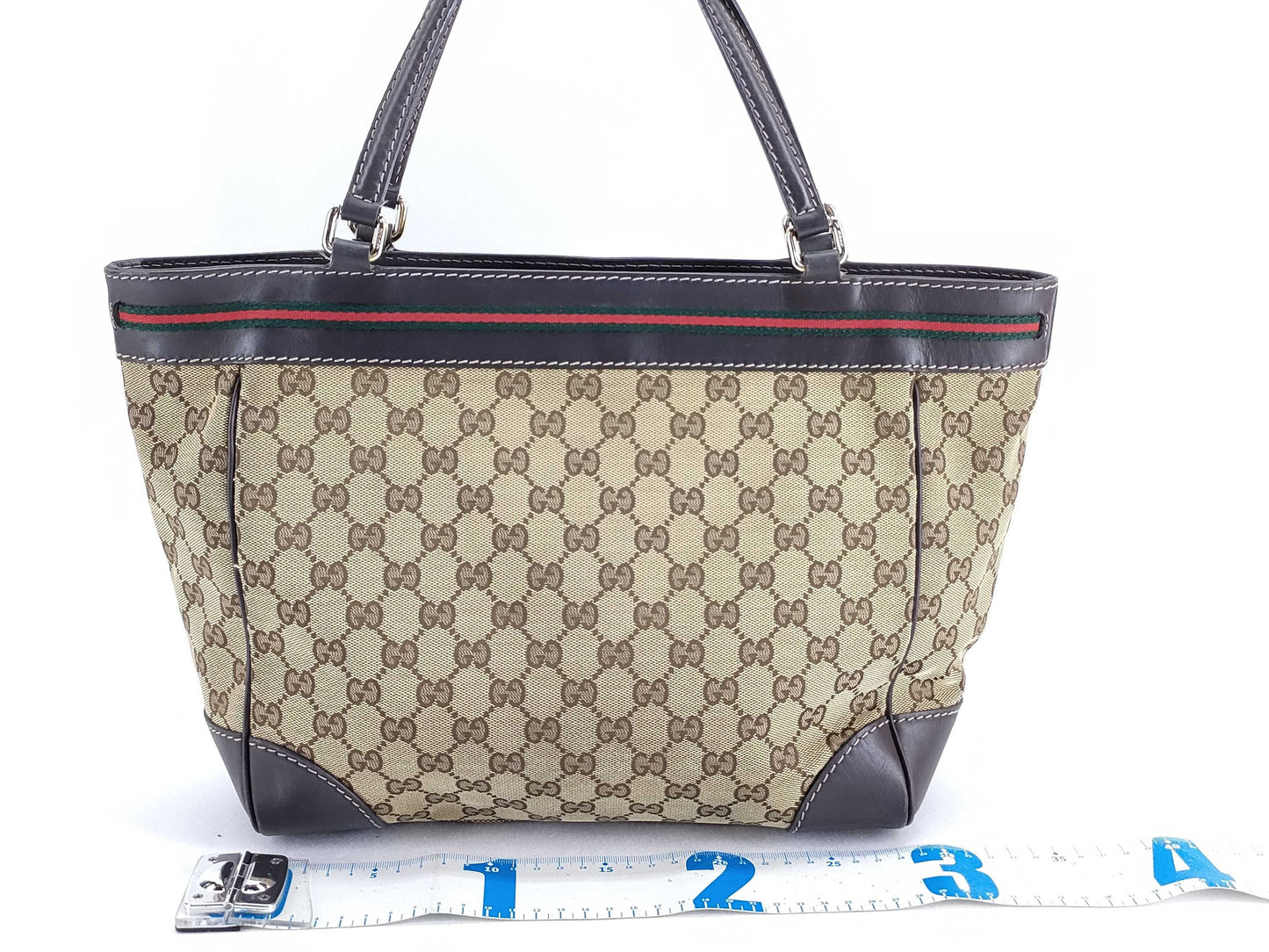 GUCCI GG Canvas GG Pattern Sherry Line Tote Bag