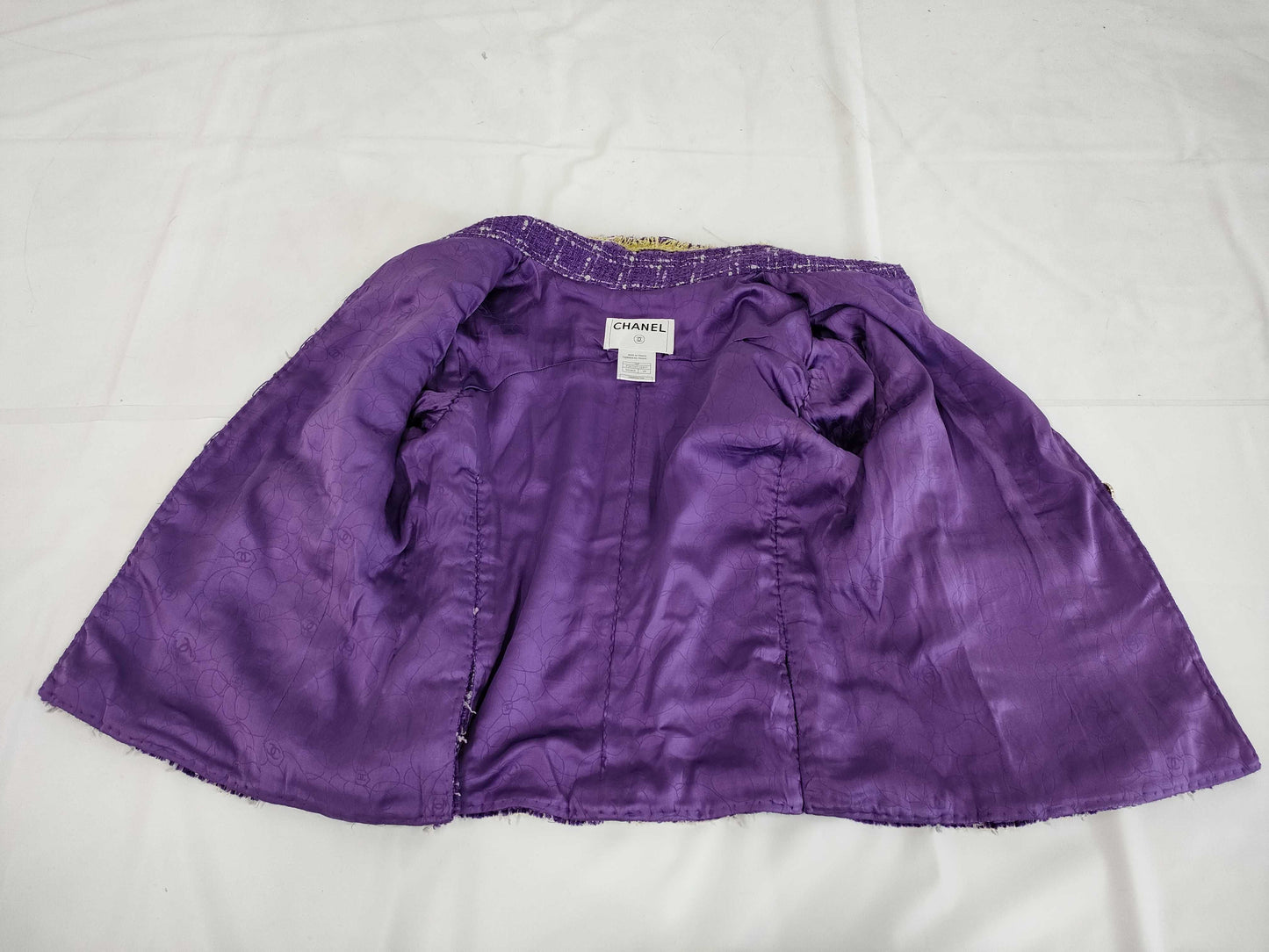 CHANEL Tweed Jacket Suit Rare Size 44 Other Apparel