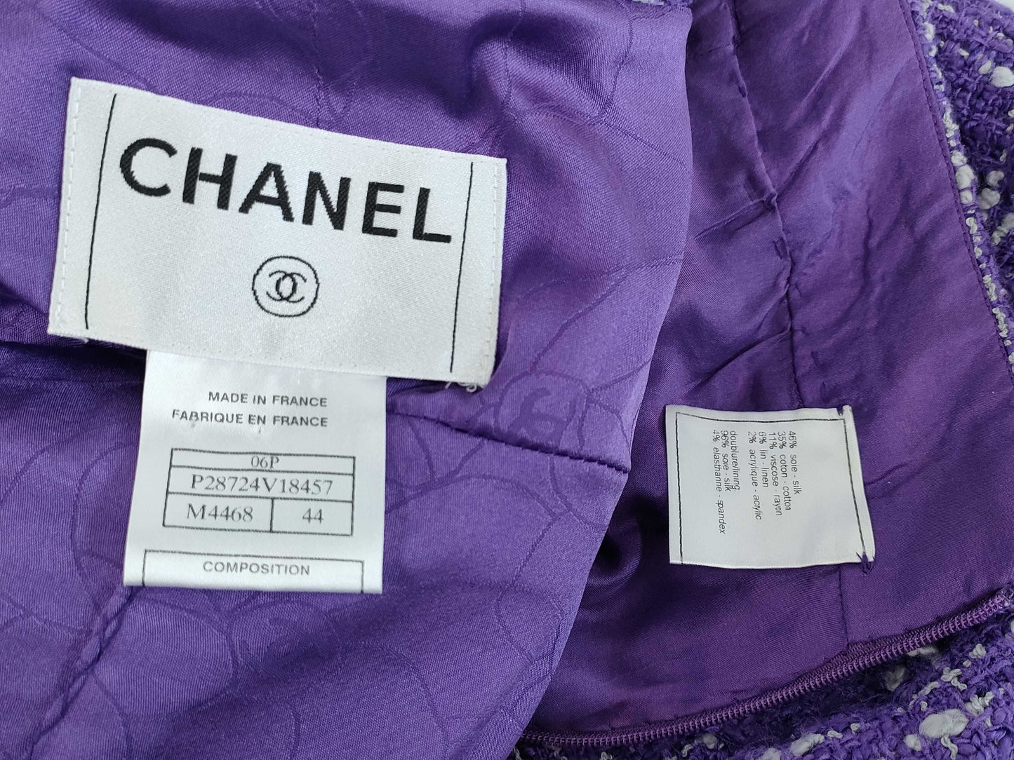 CHANEL Tweed Jacket Suit Rare Size 44 Other Apparel