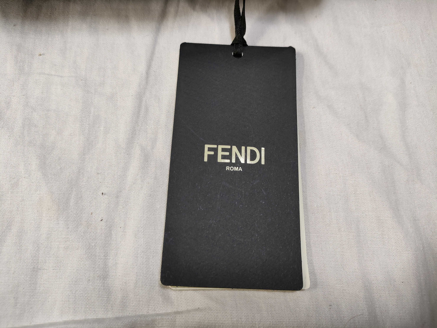 FENDI Runway FF Logo Woven Silk Reversible Down Jacket