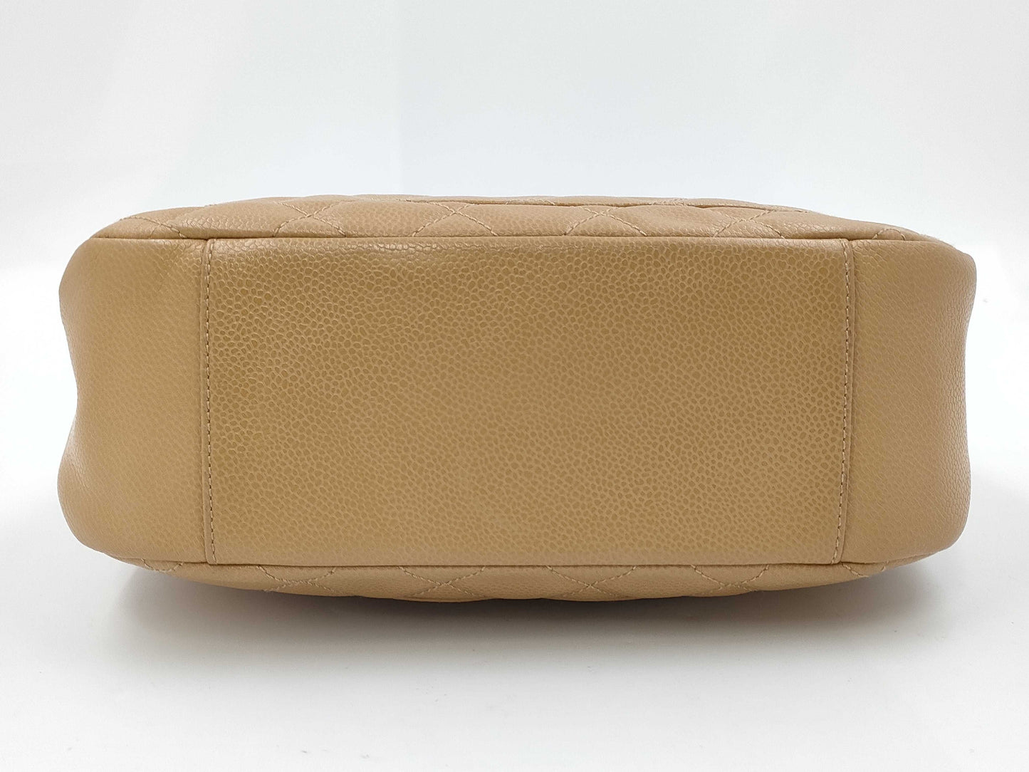 CHANEL Matelasse Caviar Beige Shoulder Bag