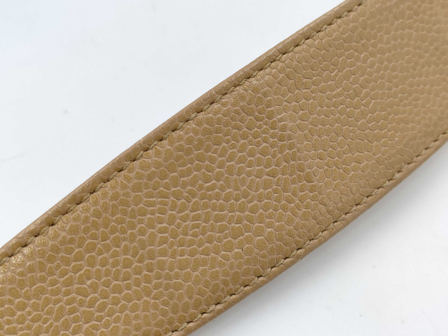 CHANEL Matelasse Caviar Beige Shoulder Bag