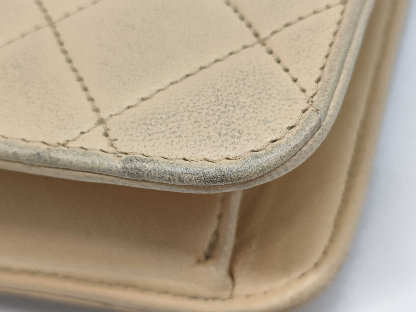 CHANEL Matelasse Beige Shoulder Bag