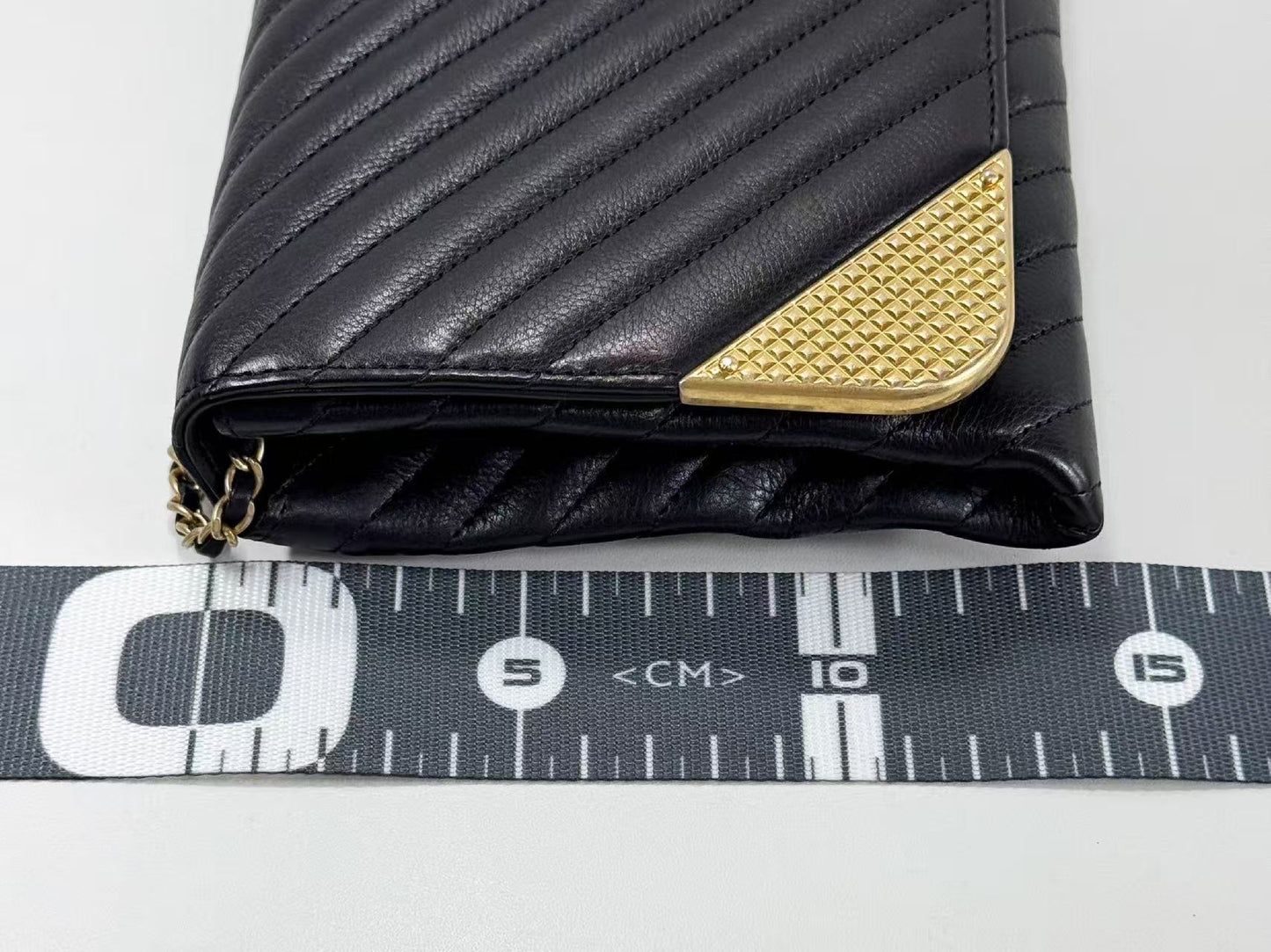 CHANEL Black Chevron Tanlock Luxury Shoulder Bag, W23cm , Vintage G Hardware, Dust Bag and Sticker Included, 26039150