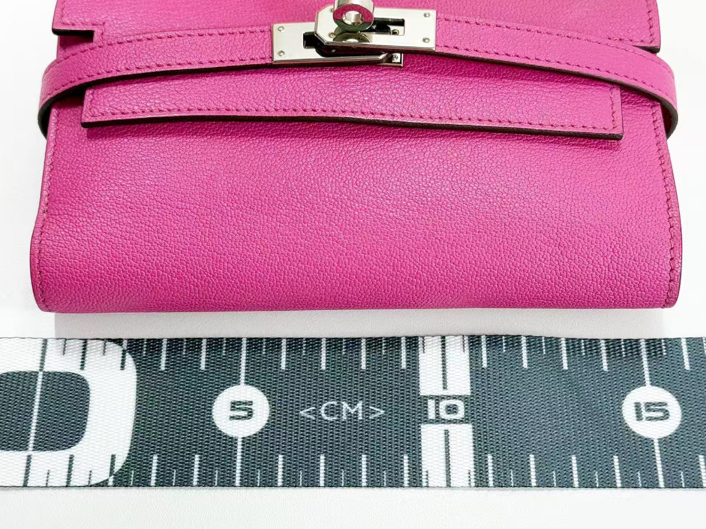 CHANEL Kelly Wallet, Medium Size, Chevre, Pink, D Stamp, Silver Hardware