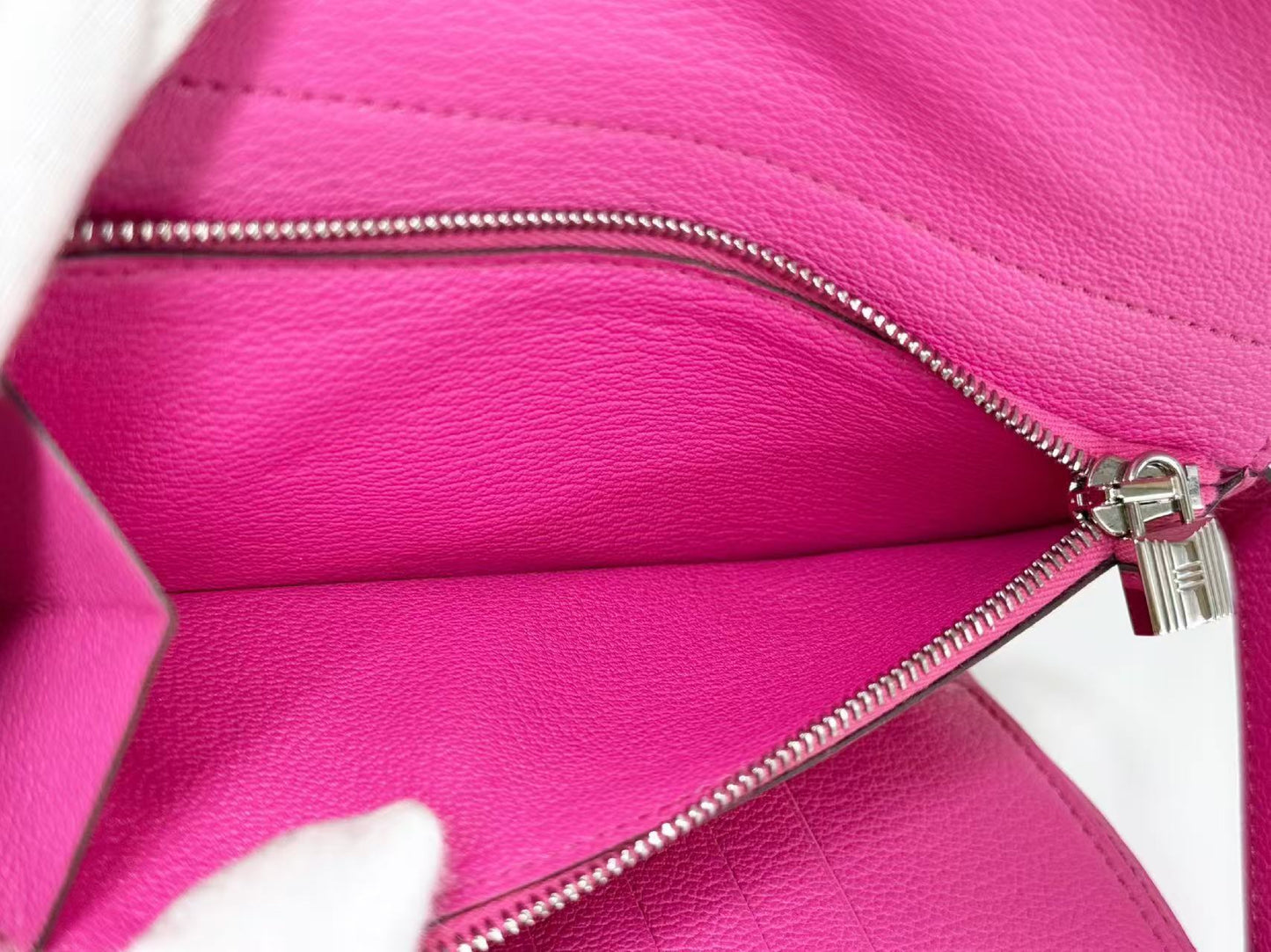 CHANEL Kelly Wallet, Medium Size, Chevre, Pink, D Stamp, Silver Hardware