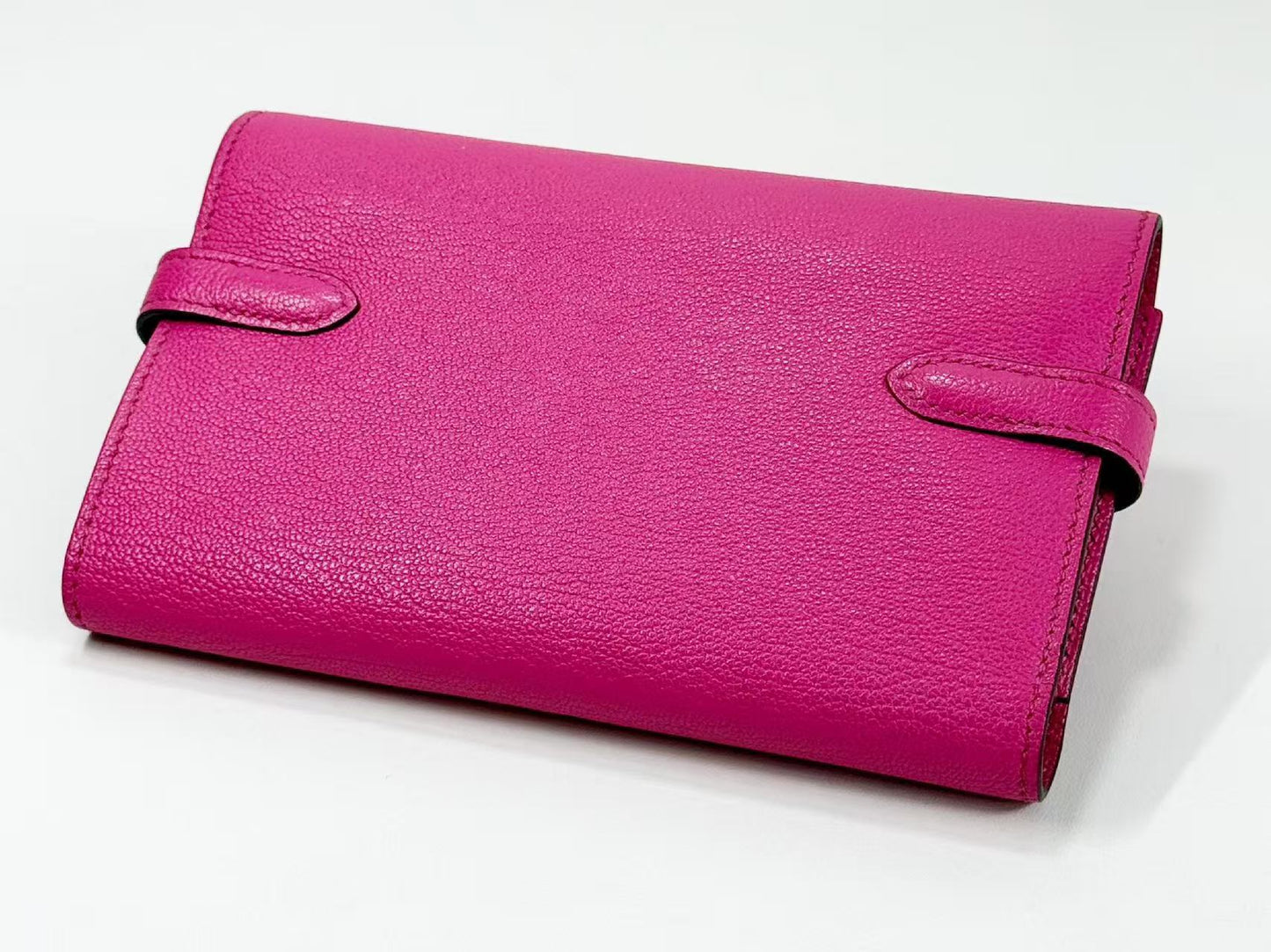 CHANEL Kelly Wallet, Medium Size, Chevre, Pink, D Stamp, Silver Hardware