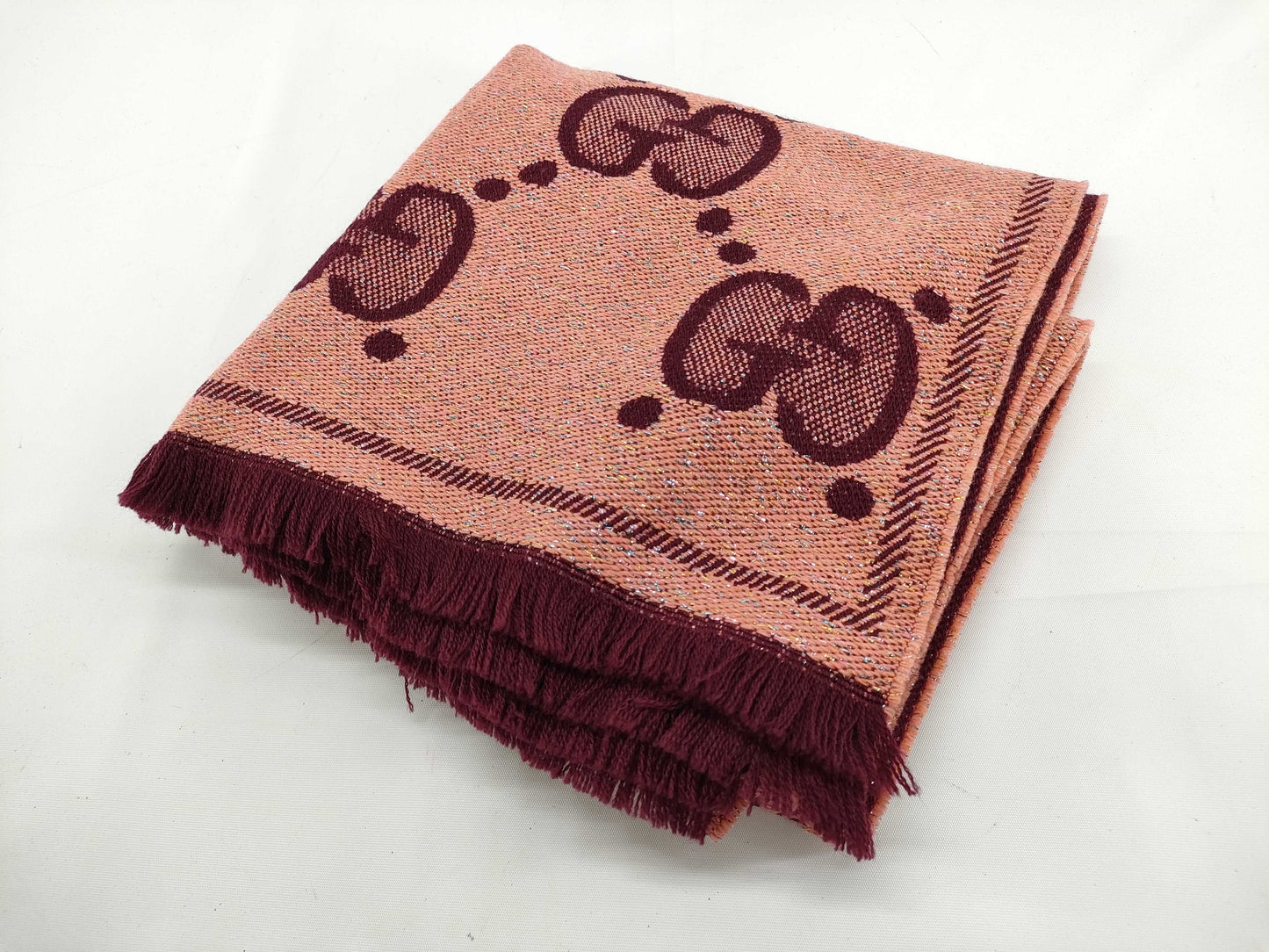 GUCCI Pink Glitter Scarf