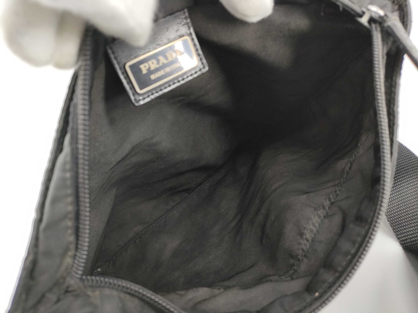 PRADA Nylon Prada Shoulder Bag Black Shoulder Bag