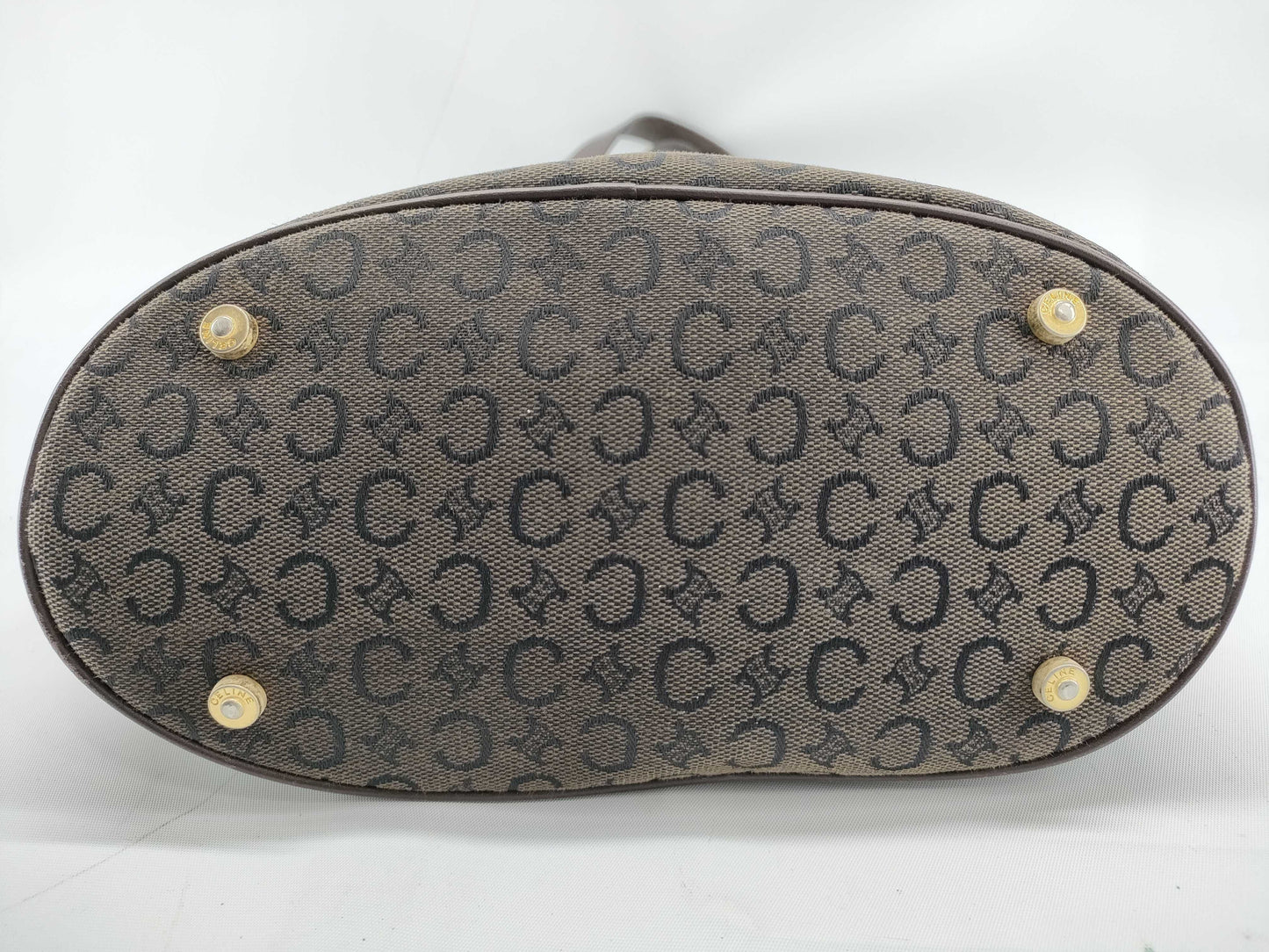 CELINE C Macadam Tote Bag, Brown