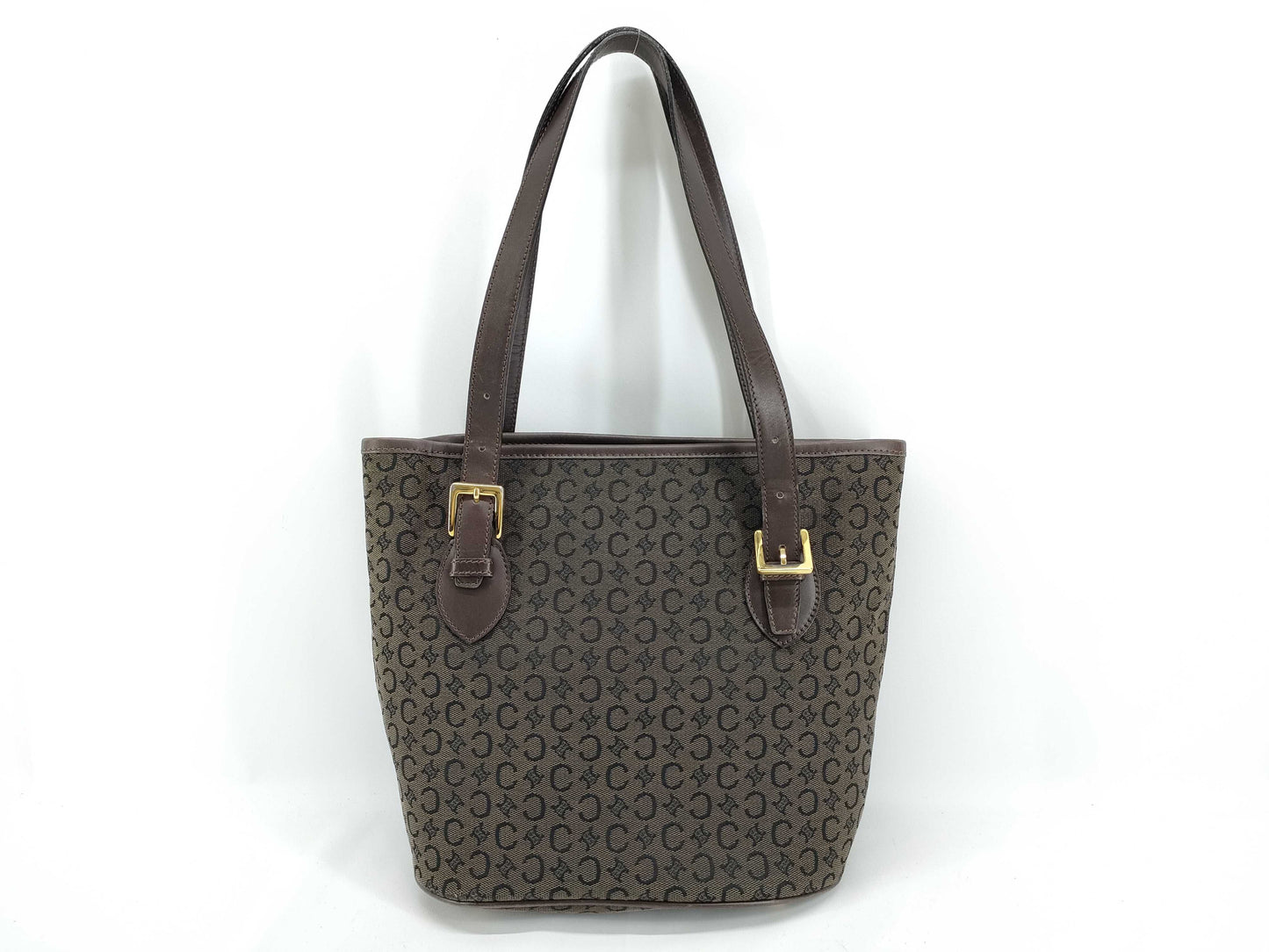 CELINE C Macadam Tote Bag, Brown