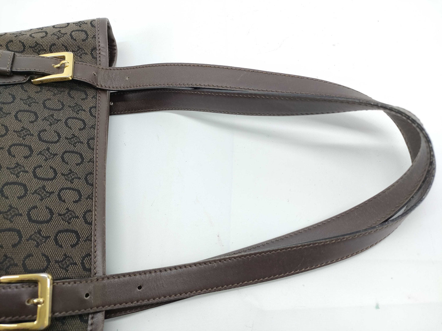 CELINE C Macadam Tote Bag, Brown