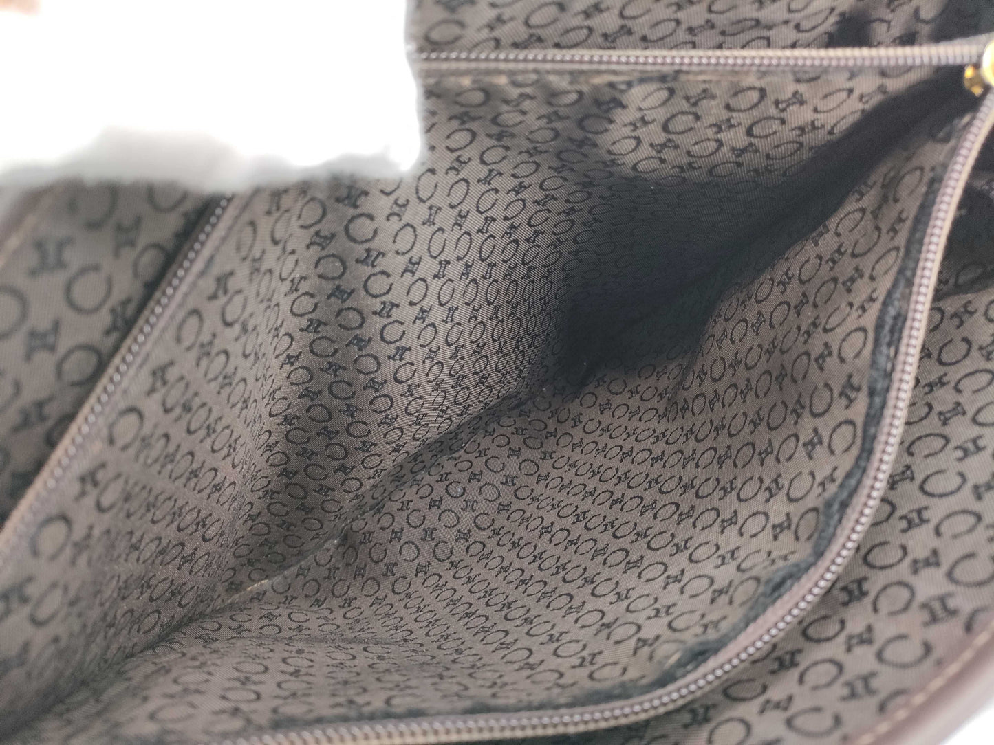 CELINE C Macadam Tote Bag, Brown