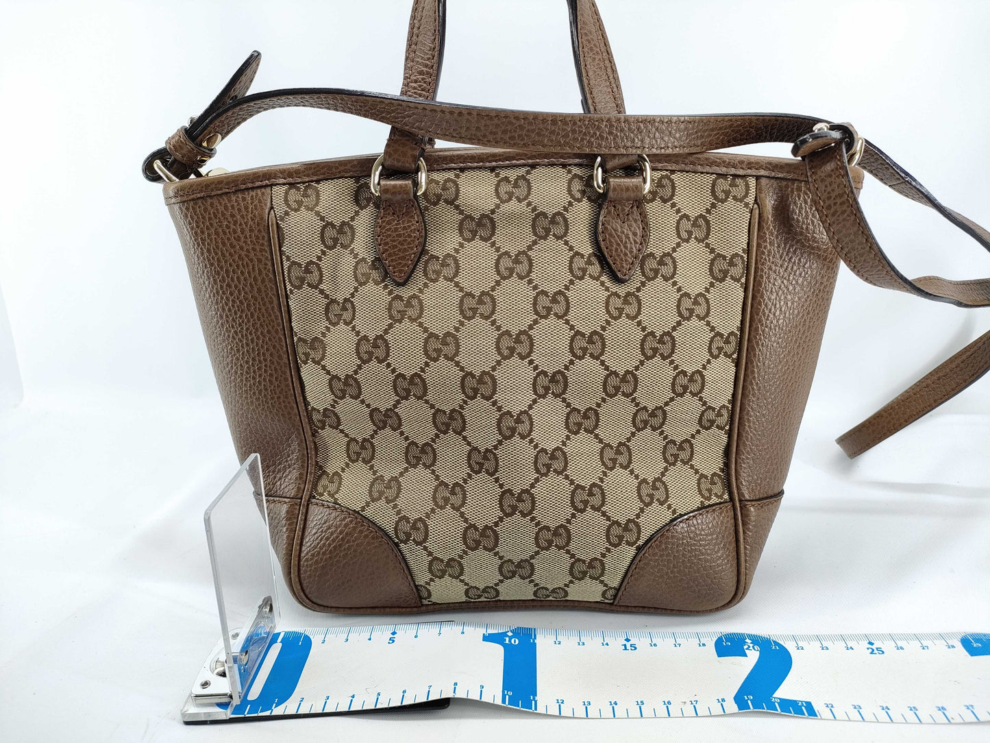 GUCCI GG Canvas Gucci GG Canvas 2-Way Handbag with Long Strap