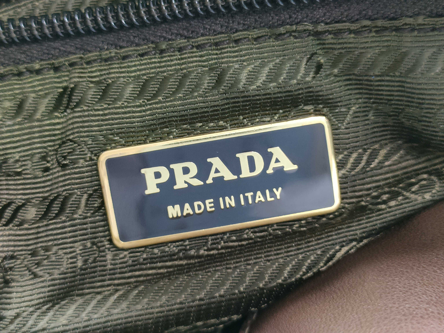 PRADA Nylon Prada Handbag Khaki Handbag