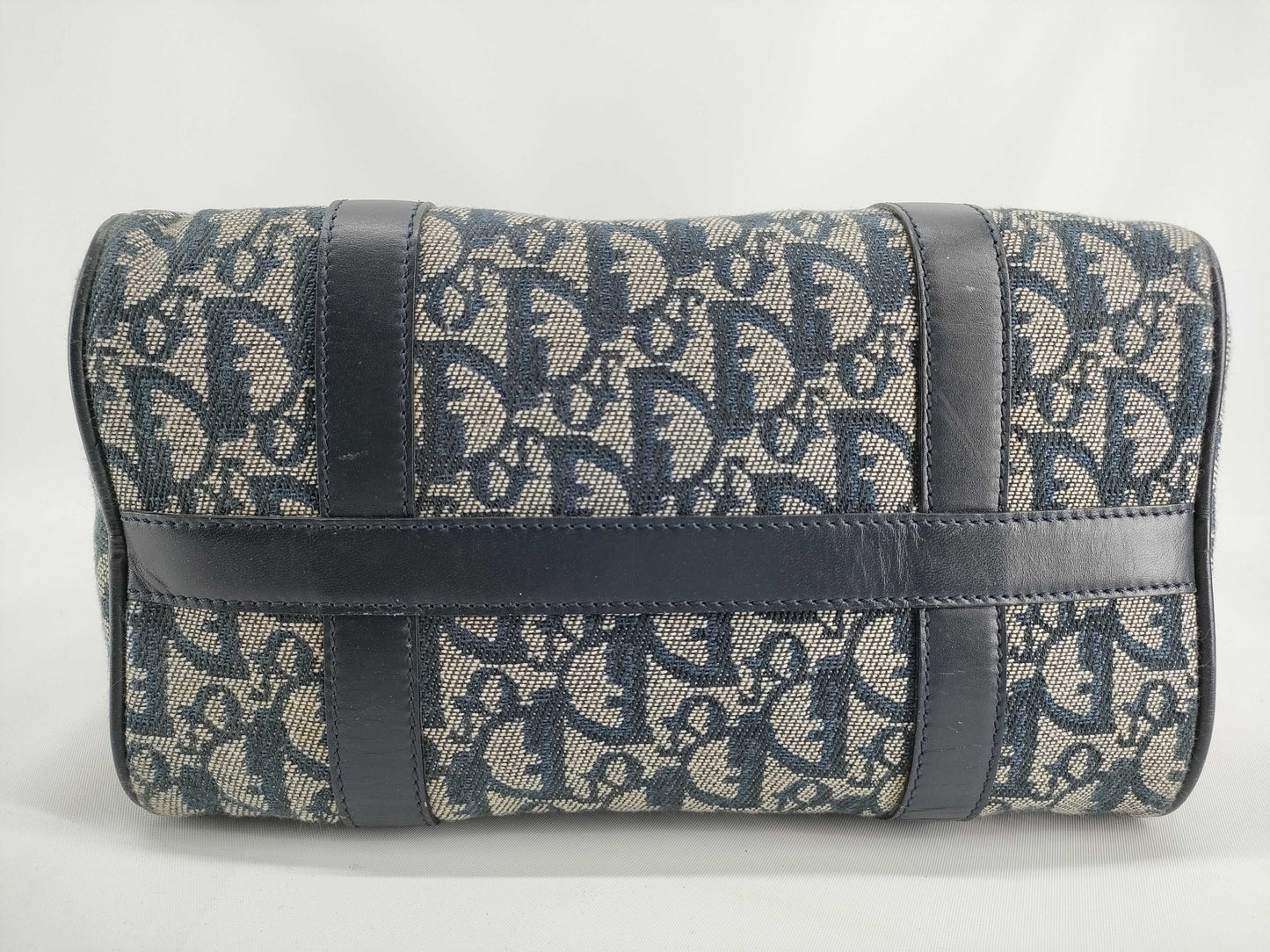 Dior Christian Dior Trotter Handbag Mini Boston Bag Blue Boston Bag