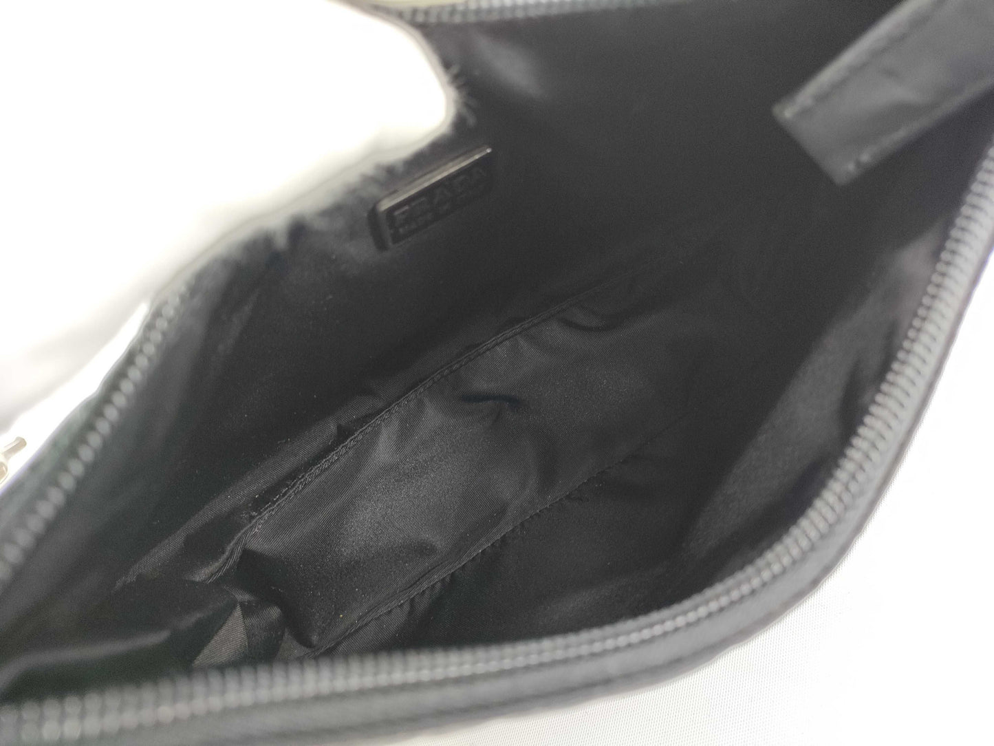 PRADA Nylon Prada Pouch Handbag Black Handbag
