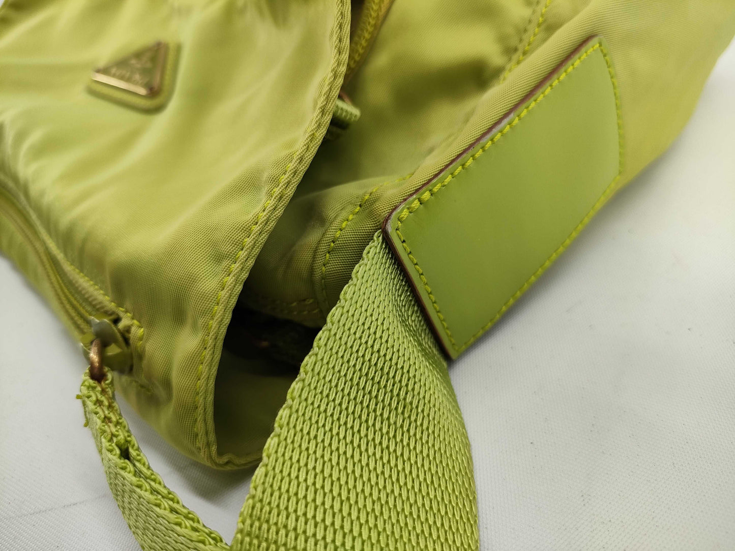 PRADA Nylon Prada Shoulder Bag Green Shoulder Bag