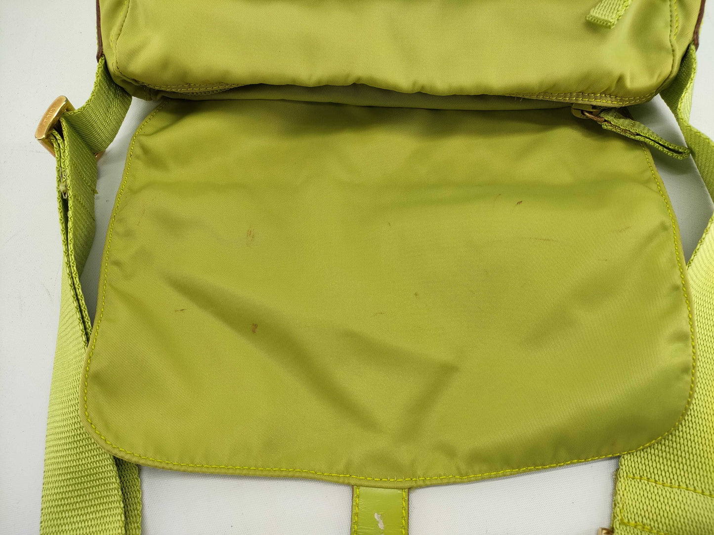 PRADA Nylon Prada Shoulder Bag Green Shoulder Bag