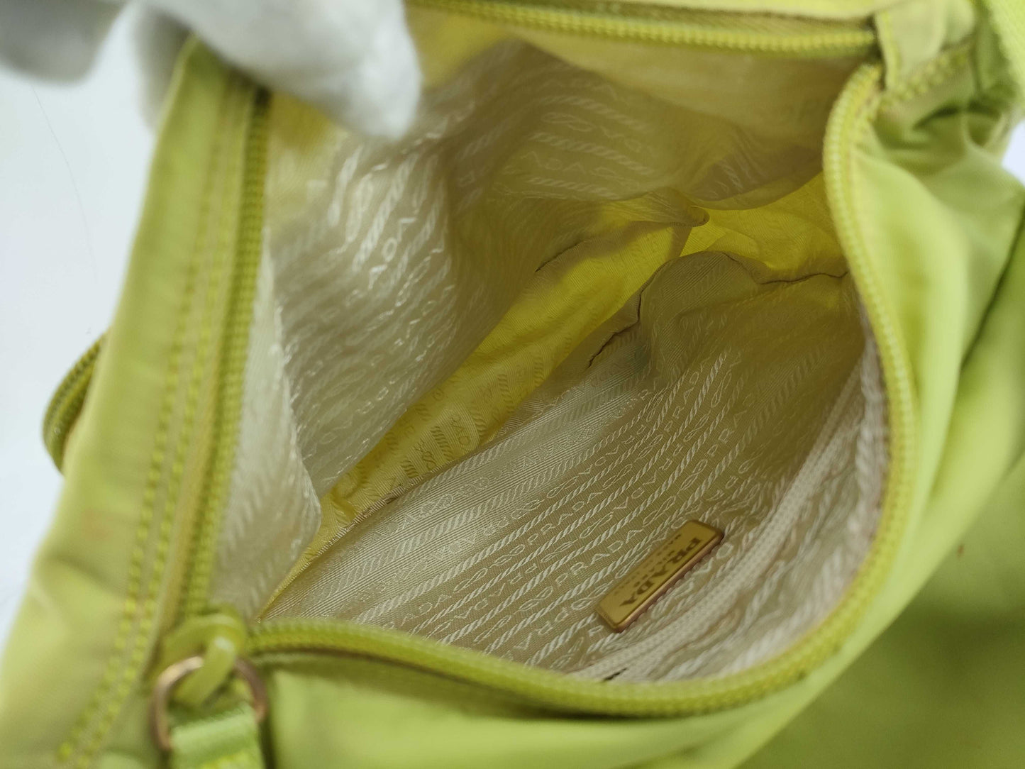 PRADA Nylon Prada Shoulder Bag Green Shoulder Bag