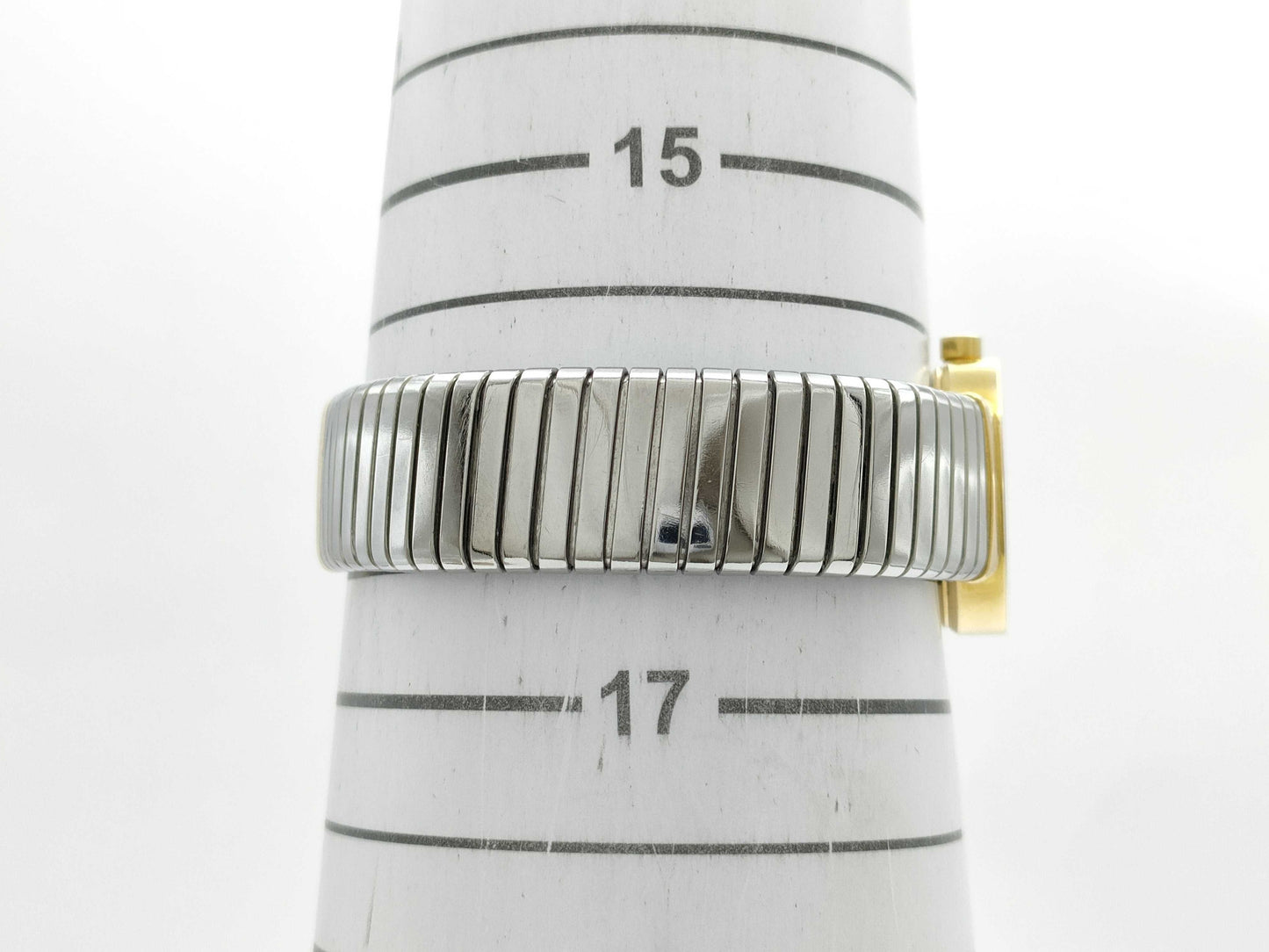 BVLGARI Tubogas BB232T P.92431 Quartz Black Dial 18K Gold Women's Watch