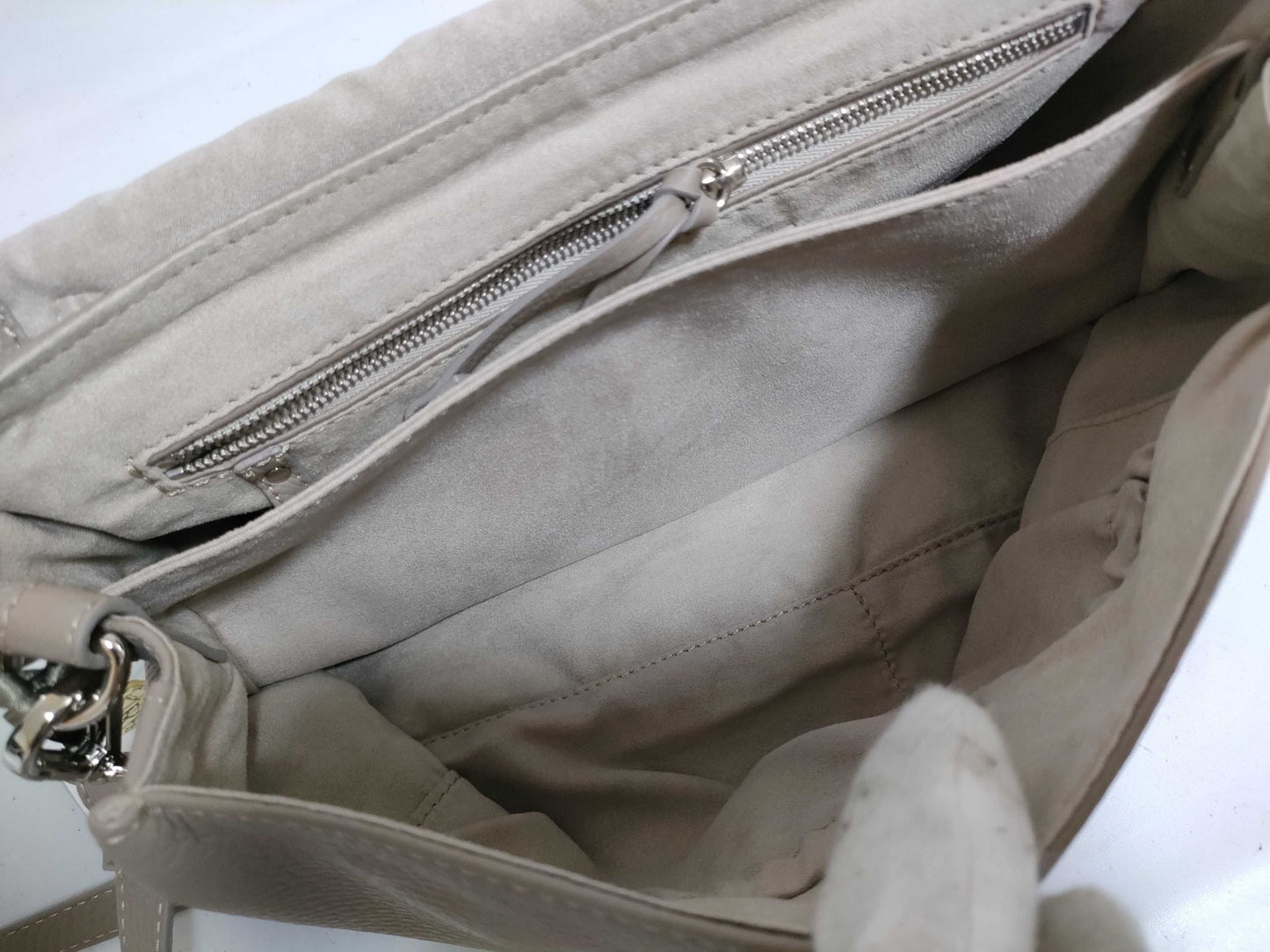 Zanellato Bostina 2-Way Shoulder Bag, Leather, Greige