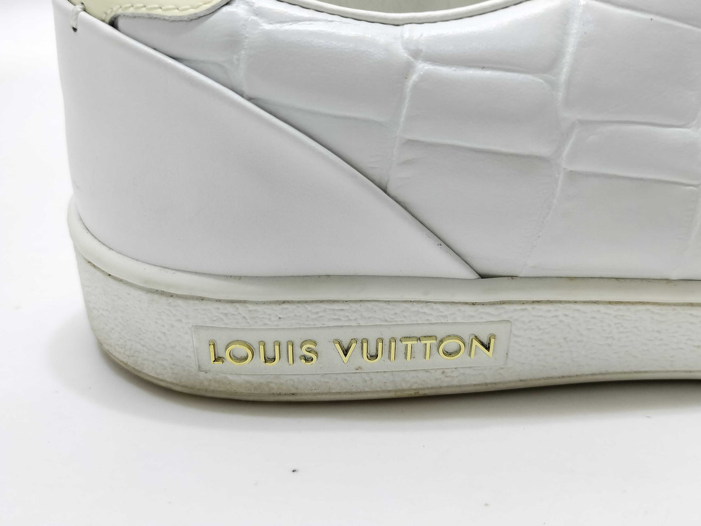 LOUIS VUITTON LOUIS VUITTON Louis Vuitton Crocodile Embossed Leather Sneakers Size 35 1/2 Sneakers