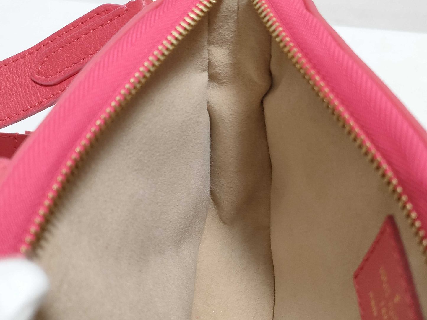 LOUIS VUITTON Damier Troca Leather Shoulder Bag M59049 Pink