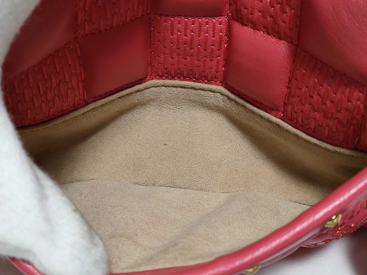 LOUIS VUITTON Damier Troca Leather Shoulder Bag M59049 Pink