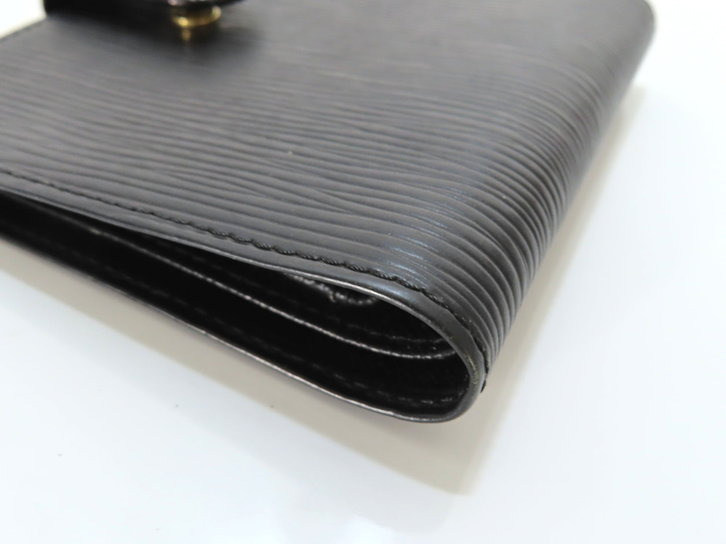 LOUIS VUITTON Epi Leather Wallet Black