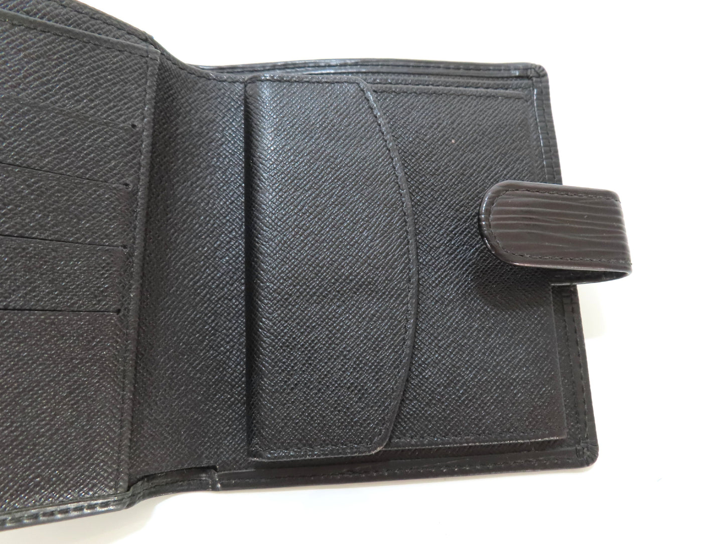 LOUIS VUITTON Epi Leather Wallet Black