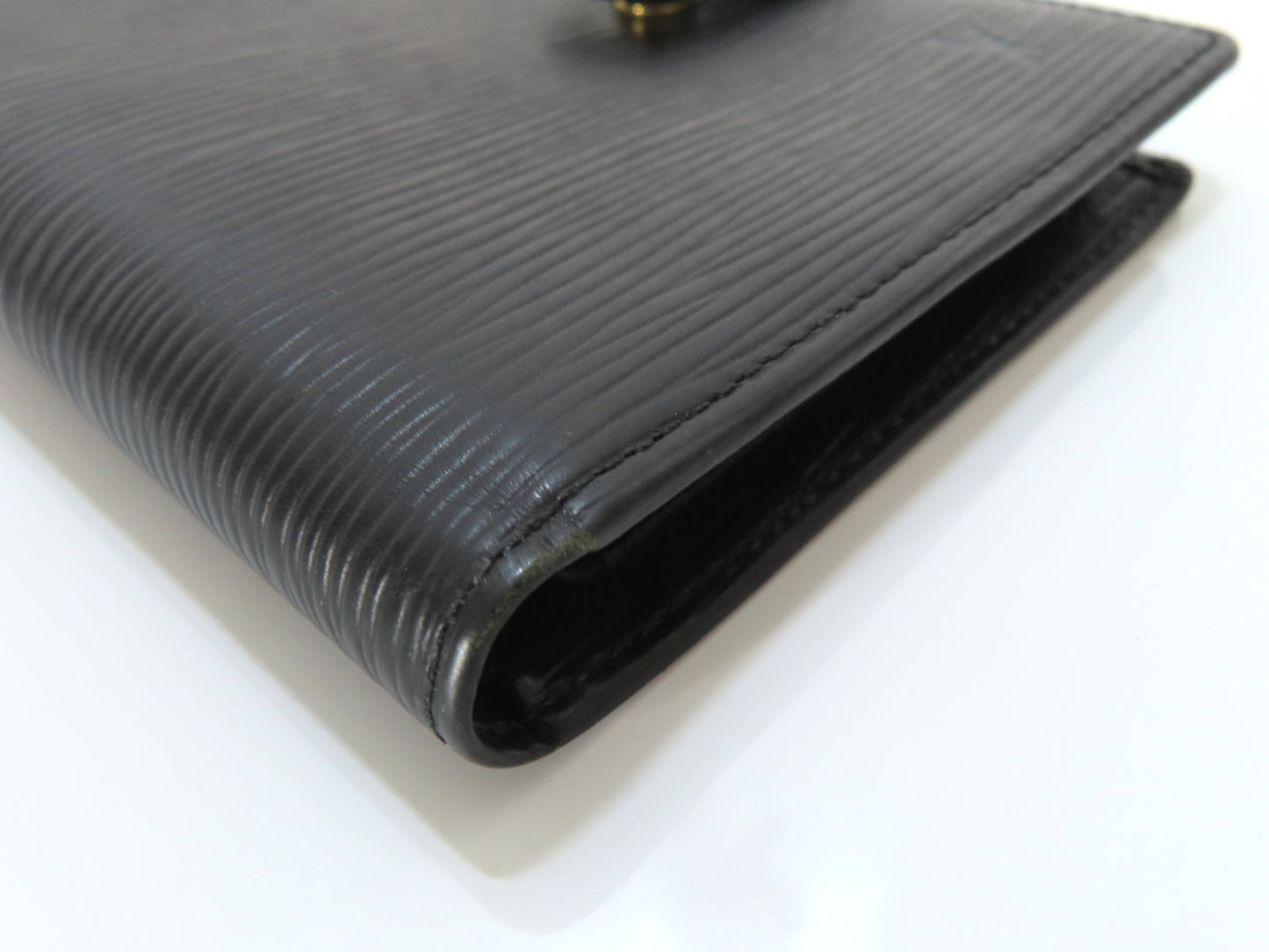 LOUIS VUITTON Epi Leather Wallet Black