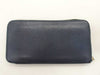 HERMES □N engraved Azap Hermès Azap Silkin Navy Wallet