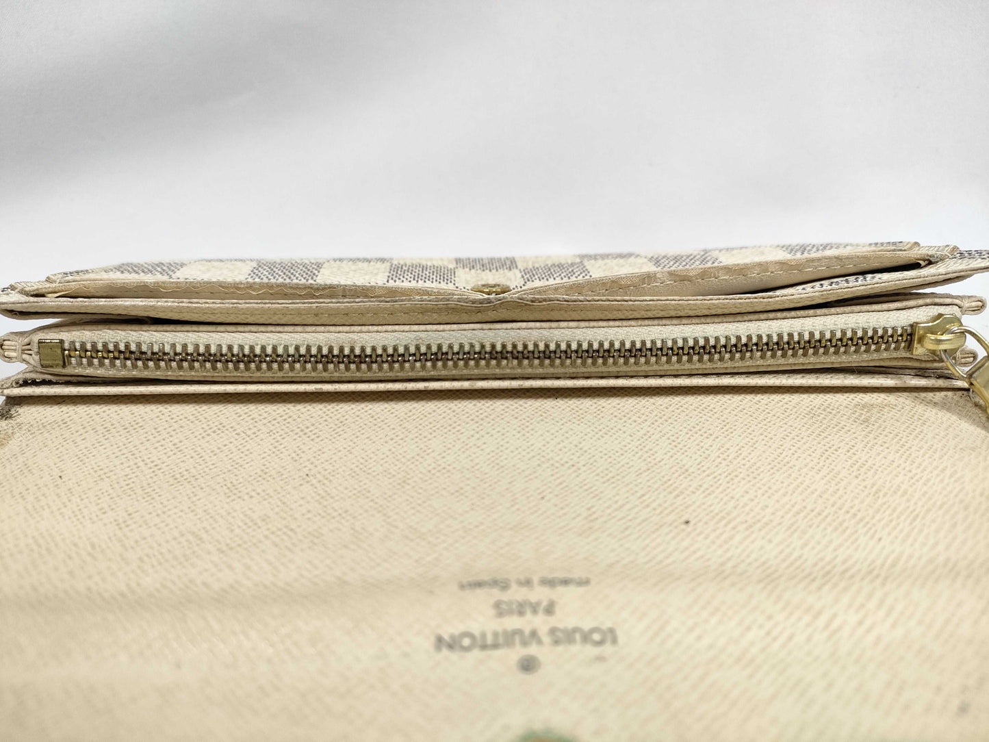 LOUIS VUITTON Damier Azur Louis Vuitton Wallet Azur Long Wallet