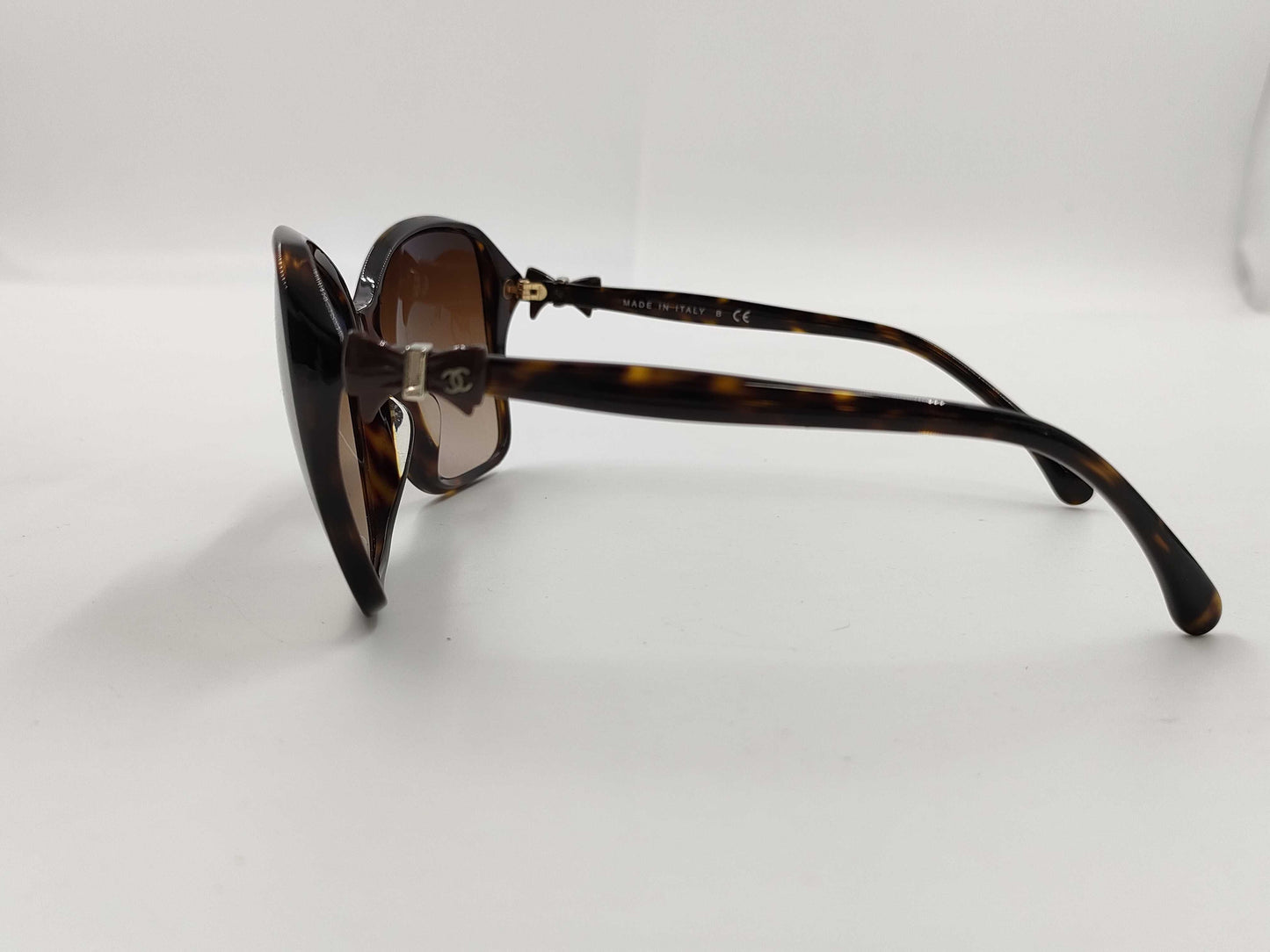 CHANEL Chanel Sunglasses Ribbon Brown Sunglasses Glasses