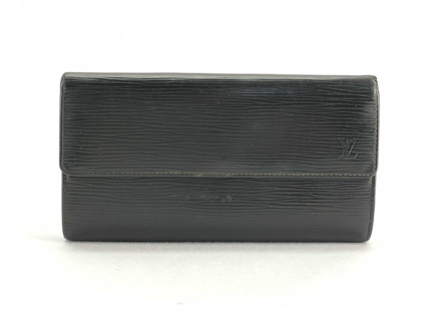 LOUIS VUITTON RFID Unverifiable SR1000 Epi Louis Vuitton Epi Long Wallet Black Wallet