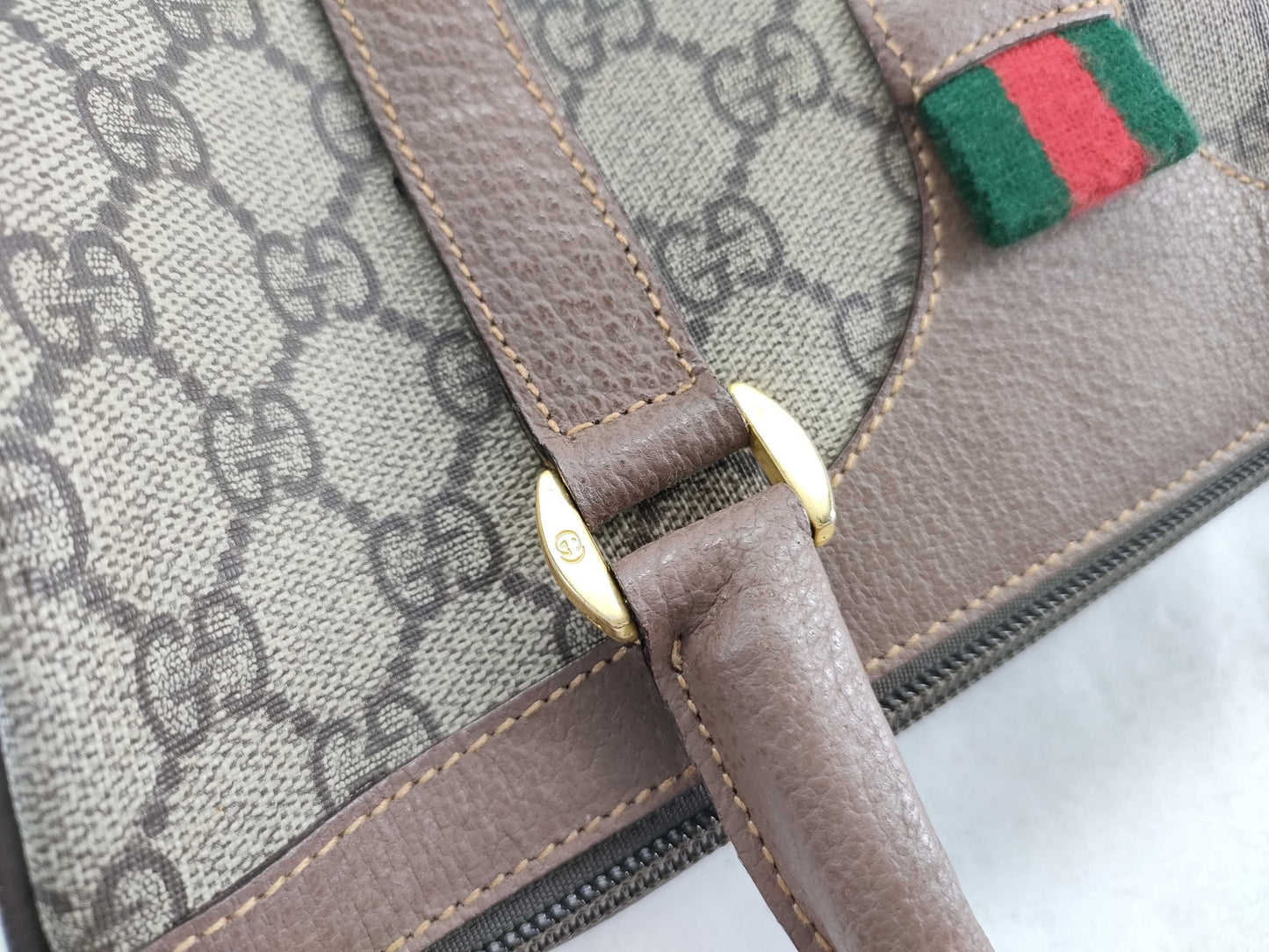 GUCCI GG Supreme Gucci GG Supreme Sherry Handbag Boston Bag