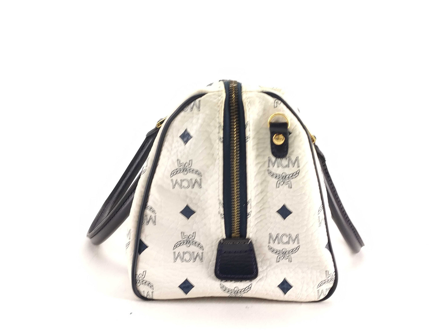MCM MCM Handbag White Boston Bag