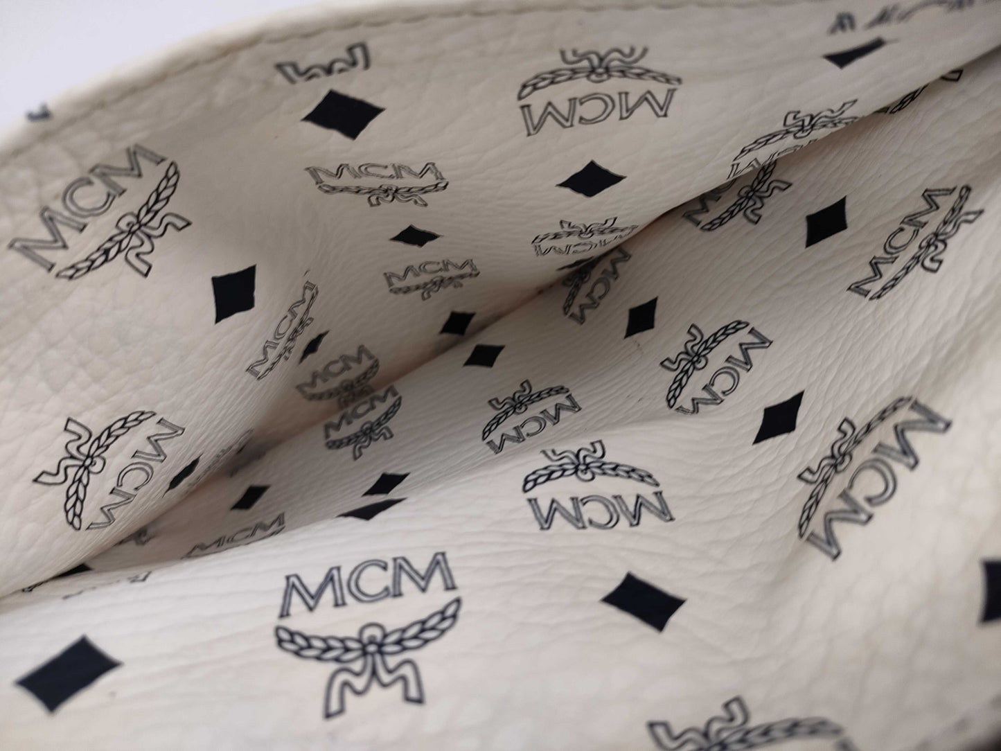 MCM MCM Handbag White Boston Bag