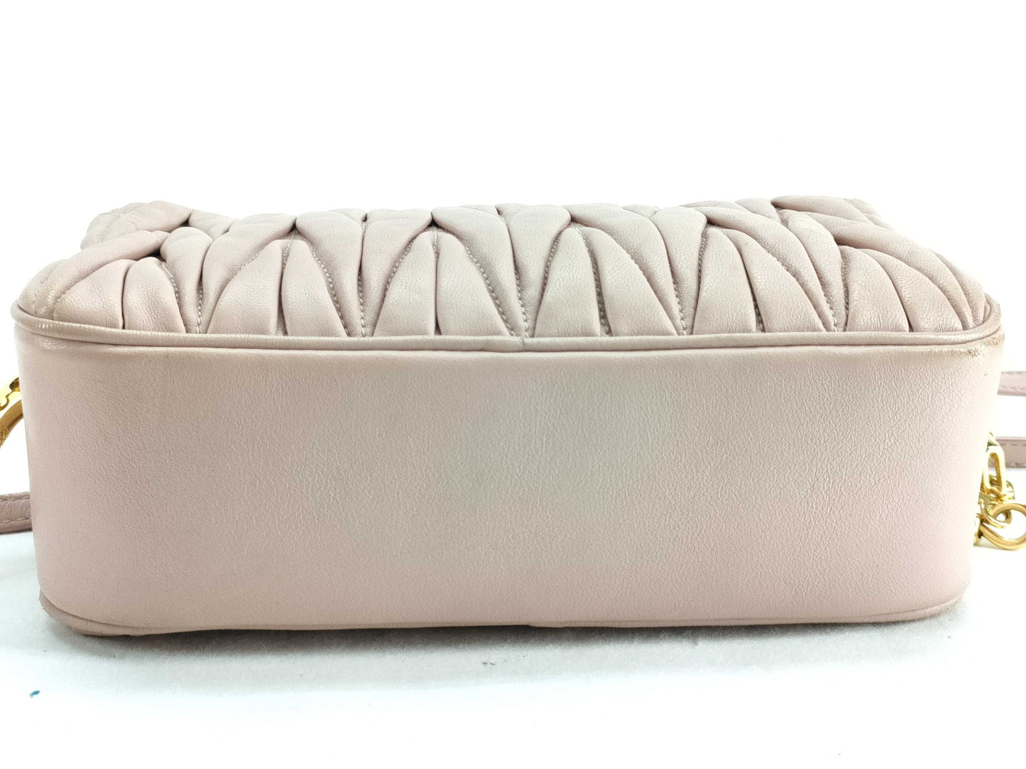 Miu Miu Matelasse Leather Shoulder Bag Pink