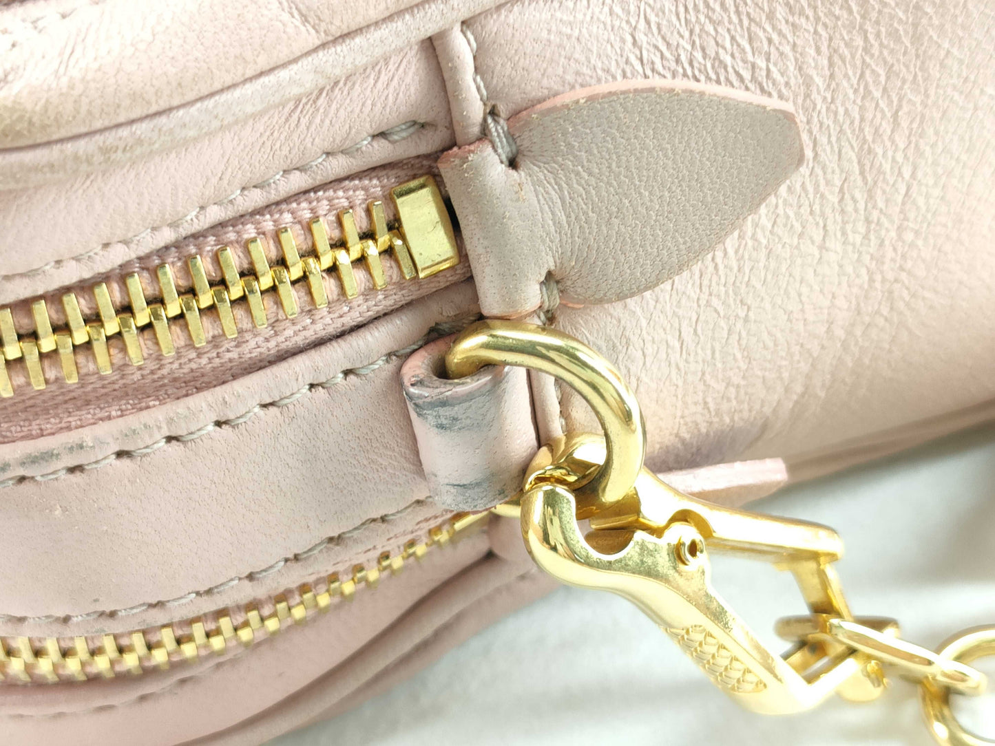 Miu Miu Matelasse Leather Shoulder Bag Pink