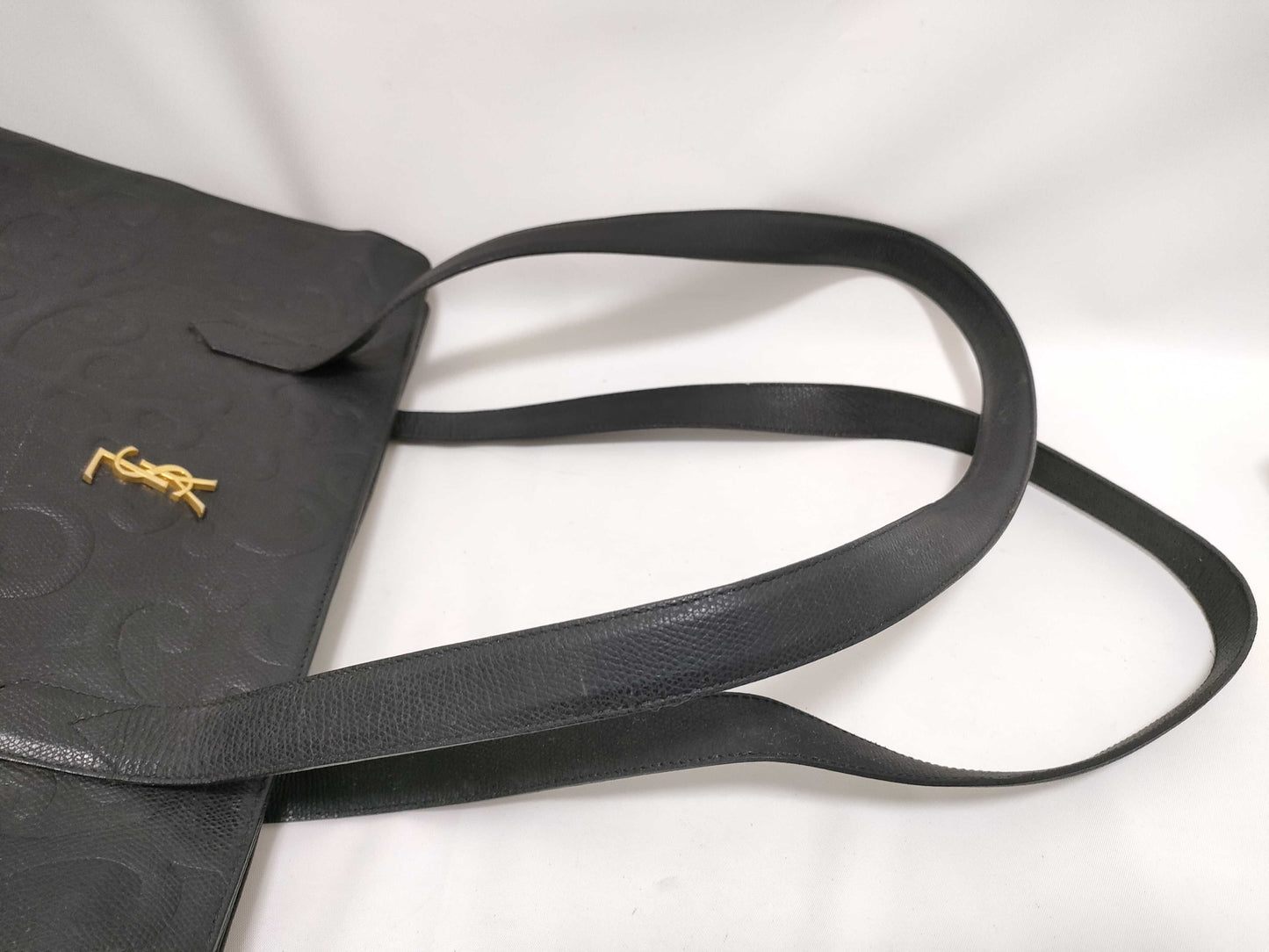 Yves Saint Laurent YSL Leather Tote Bag Black Tote Bag